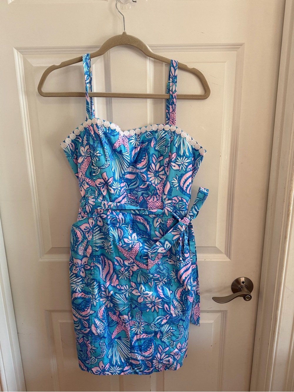 Lilly Pulitzer Blue Pink Floral Sundress